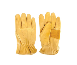 EN420 Certified Leather Driver Safety Gloves Elastic Wristlet Durable Abrasion Resistant <b>Fire</b> Proof Anti-Impact General Purpose - Product Image 1