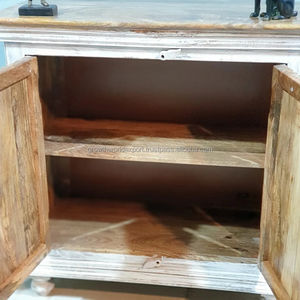 2025 Unique fait à la main en bois 2 portes sculpture buffet armoire salle à manger Buffet meubles de rangement pour hôtel Villa salon - Product Image 5