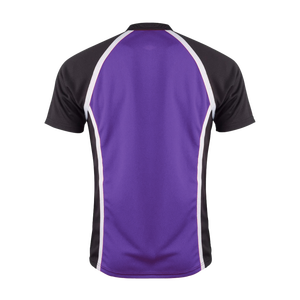 Camiseta Deportiva de Manga Corta con Bloques de Color, Lisa, de Poliéster/Algodón, con Estampado por Transferencia Térmica, Cuello con Panel en Contraste, Unisex - Product Image 4