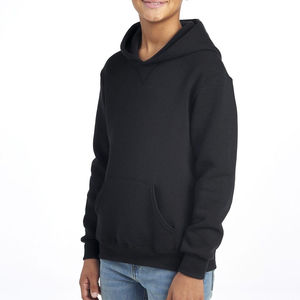 Sweat-shirts pour enfants de haute qualité en gros, couleur noire unie, sweat-shirts pour garçons en coton mélangé French Terry, sweat-shirts pour enfants personnalisés - Product Image 6