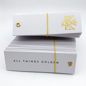 OEM 2026 Printing Factory Custom Printing Swing <b>Tag</b> Gold Foil logo Brand hang <b>Tag</b> with Grommet and String for Clothing - Product Image 3