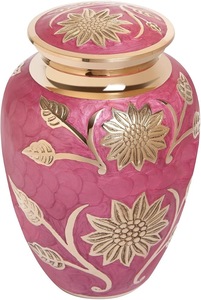 Wholesale Brass Handicraft <b>Memorial</b> Cremation Urn for Human Ashes Bohemian Design Durable Container Secure Lid for Funeral Homes - Product Image 5