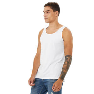 BELLA+CANVAS ®   Camiseta sin mangas unisex 100% algodón peinado y hilado en anillo Airlume, camiseta sin mangas con cuello redondo para hombre - Product Image 3