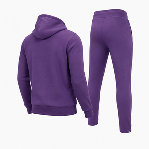 <b>Purple</b> Full Zip Hoodie Jogger Tracksuit Set Fleece Two Piece Sweat <b>Suit</b> Matching Pants Casual Athletic Streetwear Custom Apparel - Product Image 2