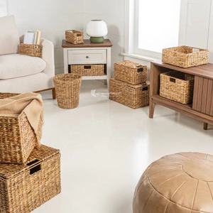 Ensemble de paniers en jacinthe d'eau multi-tailles, rangement naturel tissé pour la maison, essentiel pour la maison tissé à la main, vente en gros au Vietnam - Product Image 1