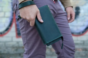 Genuine Leather <b>Wallet</b> for Men Women High Quality Factory Made Lightweight with Customized Logo Design Wholesale Price - Product Image 4