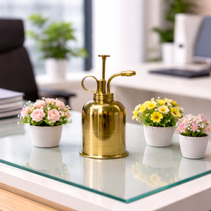 Rociador de Plantas de Acero Inoxidable con Acabado Dorado de Lujo, Bomba de Pulverización Fina para Jardinería Interior, Diseño Ergonómico, a Prueba de Fugas, Duradero - Product Image 3