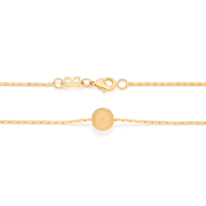 18K Solid Real Gold Plated Minimalist Gold <b>Snake</b> Chain Necklace With Ball Pendant Unisex Everyday Wear - Product Image 2