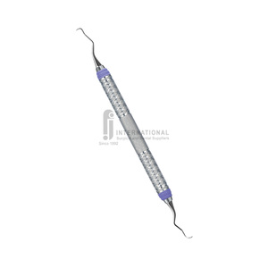 F.J.INTERNATIONAL FJI-9981 คีร์เร็ตแบบยาว 3/4 นิ้ว สำหรับฟันกรามหลัง ด้ามจับสองด้าน ออกแบบตามหลักสรีรศาสตร์ สำหรับงานทันตกรรม - Product Image 1