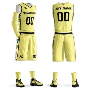 Custom Polyester <b>Basketball</b> <b>Jersey</b> Set Wholesale Adult Child <b>Kids</b> College <b>Basketball</b> Shirts Shorts Digital Sublimation Printing - Product Image 5