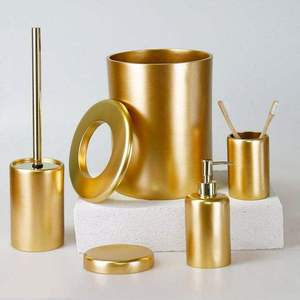 Juego de accesorios de baño de metal de nuevo diseño con dispensador de jabón, soporte para cepillos de dientes y almacenamiento para baño - Product Image 2