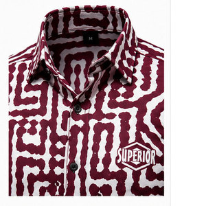 Camisa Elegante con Estampado Floral para Hombre, con Tela de Mezcla de Algodón Transpirable y Apariencia Casual y Elegante - Product Image 3