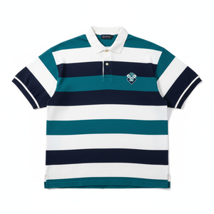 Camisa Polo de Algodón a Rayas para Hombre, Manga Corta, Logotipo Bordado, Estilo Preppy, Corte Regular, Tejido Oxford Transpirable, Venta al Por Mayor - Product Image 1