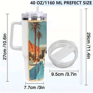 40oz <b>Large</b> Capacity Tumbler Stainless Steel Insulated Travel <b>Mug</b> for Outdoor Adventures - Product Image 4