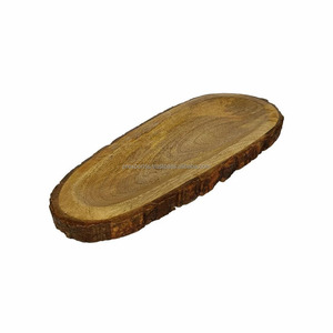 Nuevos platos modernos de madera para servir, platos largos y sostenibles para el hogar o la boda, diseño sólido para uso en restaurantes - Product Image 3