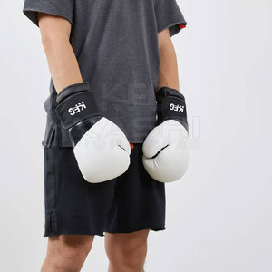 Pakistan Manufactured 16 oz Kick Boxing Gloves Synthetic Leather Breathable Moisture Wicking Adjustable Wrist <b>Strap</b> Reinforced - Product Image 5
