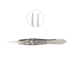 Pinzas de Ligadura Manuales Curvas 0.5x6mm, Plataforma de Ligadura 10.5cm, Instrumento Reutilizable de Acero Inoxidable para Microcirugía Oftálmica - Product Image 2