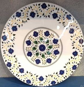 ABK IMPEX Tabla de Amasar Ecológica de Mármol Blanco con Diseño Floral, Rodillo Chakla, Tabla para Repostería, Esmaltada, para Hacer Roti, Directo de India - Product Image 3