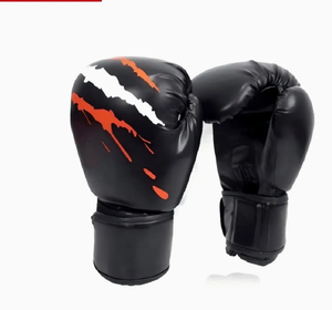 ถุงมือชกมวย PU สีแดง แบบเต็มนิ้ว พร้อมสายรัดข้อมือแบบเวลโคร สำหรับผู้ใหญ่ ทั้งชายและหญิง - Product Image 5