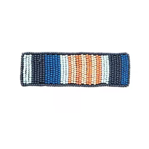 Pince à cheveux brodée à la main avec perles, accessoires de coiffure en perles de verre multiples, design indien, pince à cheveux faite à la main - Product Image 3