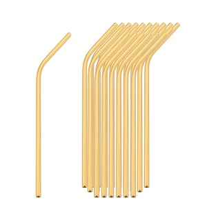 Ensemble de pailles métalliques réutilisables, pailles à boire en acier inoxydable durables pour cuisines modernes - Product Image 6