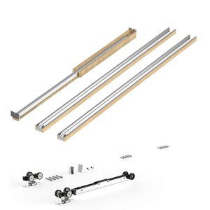 Kit Telaio per Porta Scorrevole a Scomparsa Bidirezionale con Chiusura Ammortizzata 24x36x80 Scorrimento Fluido e Silenzioso - Product Image 1