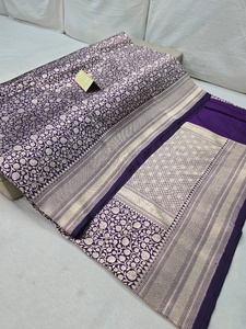 Sari en soie tissé à la main par Jall Zari pour femmes - Product Image 3