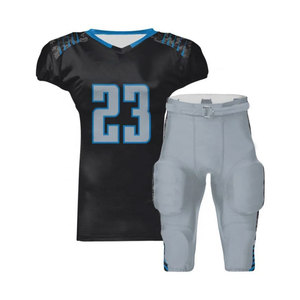 Football Jersey Set Men's V-Neck Short Sleeve Sublimated Print Moisture Wicking Polyester Four-Way Stretch Customized Team Name - Product Image 4