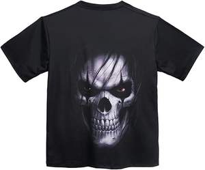 Men's Street <b>Skull</b> Muscle Short Sleeve Print Personality Fashion Fashion T-Shirt - Product Image 4
