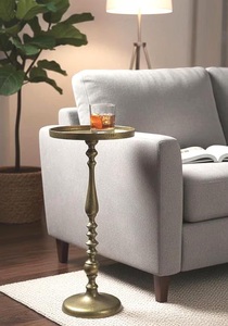 โต๊ะบาร์ทรงคลาสสิกแบบตั้งพื้น พร้อมถาดยกสูง ผิวเรียบเนียน ฐานมั่นคง ขนาดกะทัดรัด เหมาะสำหรับตกแต่งห้องนั่งเล่นอย่างมีสไตล์ - Product Image 2