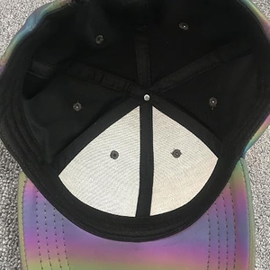 Casquette Snapback Holographique Réfléchissante 5 Panneaux avec Logo Personnalisé en Mousse PU, Style Hip Hop, Bouton Réglable, Unisexe pour l'Extérieur - Product Image 5