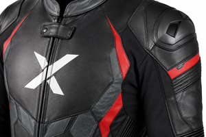 X Sport Custom Fit One-Piece Leather Motorcycle <b>Suit</b> | Black <b>Red</b> Gray | X Logo | OEM ODM Manufacturer | Premium Design | Racing - Product Image 4