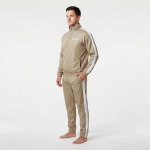Ensemble de survêtement pour homme 100% nylon, veste coupe-vent à fermeture éclair intégrale, col montant, pantalon de sport, vêtements décontractés légers - Product Image 2