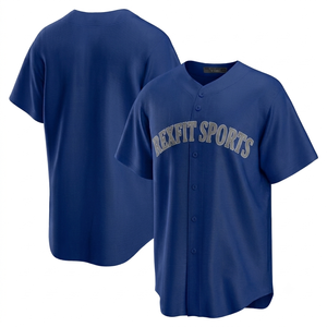 Maillot de baseball Rexfit Sports à manches courtes, boutonné devant, unisexe, adulte, respirant, en polyester, marque tendance, maillot de sport d'été pour homme - Product Image 3