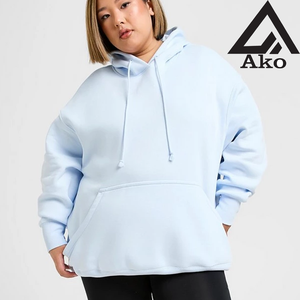 เสื้อฮู้ดโอเวอร์ไซส์ผ้าฟลีซเนื้อนุ่ม 100% ผ้าฝ้าย สำหรับฤดูหนาว สไตล์ลำลอง  รับสกรีนโลโก้ คุณภาพสูง สำหรับผู้ใหญ่ โดย Ako - Product Image 1