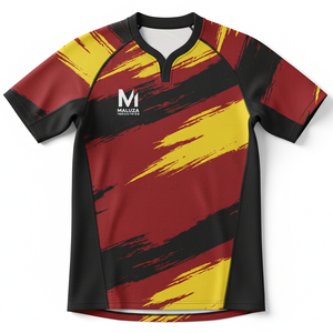 ชุดฝึกซ้อมรักบี้แบบซับลิเมชั่นสั่งทำขายส่ง เนื้อผ้าโพลีเอสเตอร์ผสมสแปนเด็กซ์ ระบายอากาศได้ดี ยืดหยุ่นสูง ชุดยูนิฟอร์มรักบี้แบบ OEM - Product Image 1