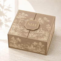 Boîte cadeau de parfum rigide de luxe personnalisée, écologique, imperméable, résistante, à double porte avec fermeture magnétique, emballage réutilisable