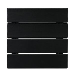 Tavolino quadrato nero in HDPE a strato singolo 36x36x47cm per soggiorno - Product Image 3
