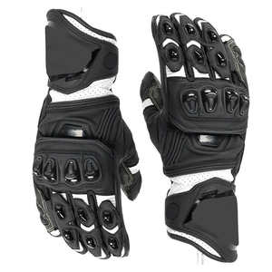 Gants de moto en cuir Pyrotect respirants à doigts complets pour l'extérieur Alpha Racing compatibles écran tactile anti-humidité avec cordon de serrage - Product Image 1