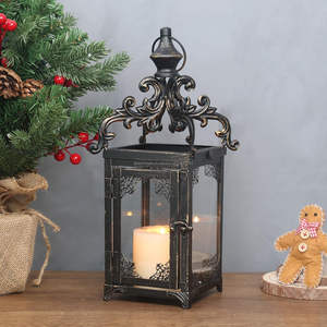 Portavelas de Hierro Forjado Artesanal con Acabado Antiguo de Primera Calidad, Tamaño y Color Personalizados para Uso en Interiores/Exteriores - Product Image 6