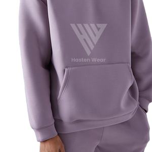 Ensemble jogging deux pièces vintage personnalisé avec sweat-shirt et pantalon de survêtement imprimé à l'écran, coupe évasée, à prix avantageux - Product Image 4