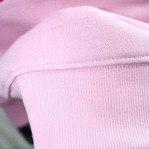 Sudadera de Cuello Alto DANIEL PINK 100% BLANCA con Apliques Bordados, Sudadera de Cuello Ancho con Hilos Finos - Product Image 4