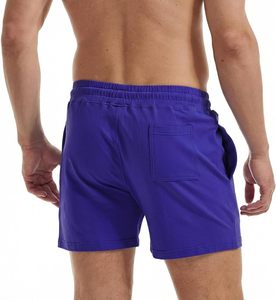 Shorts d'été pour hommes en coton, tissu doux, taille élastique, décontractés, confortables, légers, pour la gym, le sport, la course à pied, la plage - Product Image 2