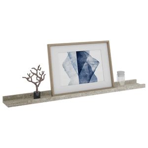 Mensole a muro 4 pezzi grigio cemento 31.5 Design Urban Chic "x 3.5" x 1.2" - Product Image 3
