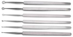 Ensemble de curettes dermiques manuelles de haute qualité, 6 pièces, 1 mm-6 mm, acier inoxydable de qualité médicale, certifié CE, instruments chirurgicaux pour ORL - Product Image 6