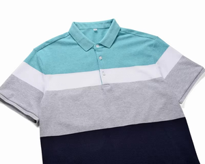 Polo pour hommes en coton et soie, tailles US/Europe, prix de gros usine, personnalisable - Product Image 5