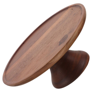 Support à gâteau multi-niveaux en bois d'acacia écologique fait main, plateau de présentation, couleur personnalisée pour la cuisine, accessoires de décoration - Product Image 6
