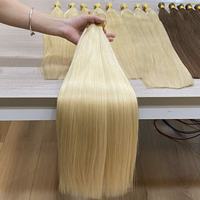 Vente en gros de cheveux humains vierges russes doublement étirés Itip 16A, lisses et avec mèches