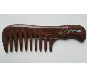 Handmade Wooden Comb <b>Set</b> - Natural <b>Hairbrush</b> & Styling Comb for Frizz Control & Volume (OEM) - Product Image 3