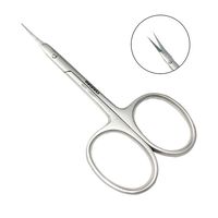 Ciseaux à cils professionnels en acier inoxydable à micro-ressort, courbés, tranchants, pour droitiers, durables, pour extensions de cils, écologiques